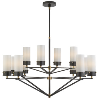 Marais 12 Light Chandelier in Bronze And Hand-Rubbed Antique Brass (268|TOB 5303BZ/HAB-WG)