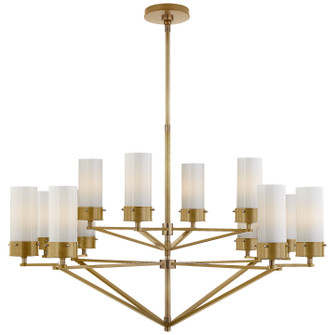 Marais 12 Light Chandelier in Hand-Rubbed Antique Brass (268|TOB 5303HAB-WG)