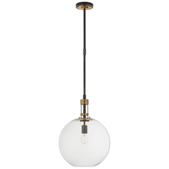 Gable2 One Light Pendant in Bronze with Antique Brass (268|TOB 5430BZ/HAB-CG)
