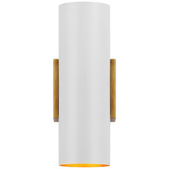 Nella LED Wall Sconce in Hand-Rubbed Antique Brass and Plaster White (268|ARN 2440HAB/PW)