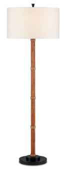 Reed One Light Floor Lamp in Natural Rattan/Natural Rope/Black (142|8000-0103)