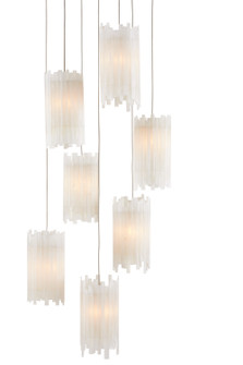 Escenia Seven Light Pendant in Frosted White/Silver (142|9000-0883)