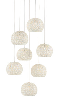 Piero Seven Light Pendant in Sugar White/Silver (142|9000-0911)