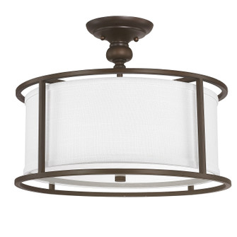 Midtown Three Light Semi-Flush Mount in Burnished Bronze (65|3914BB-459)