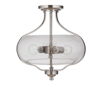 Serene Two Light Semi Flush Mount in Brushed Polished Nickel (46|49952-BNK)