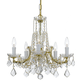 Maria Theresa Five Light Chandelier in Gold (60|4576-GD-CL-MWP)