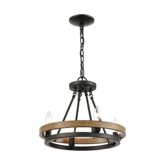 Ramsey Four Light Chandelier in Matte Black (45|75054/4)