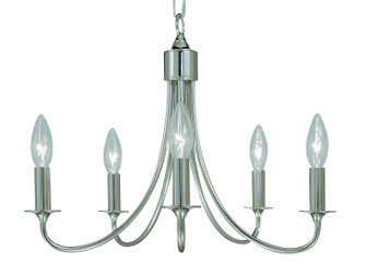 Maisonette Five Light Chandelier in Polished Silver (8|1004 PS)