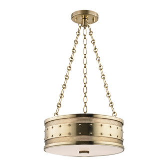 Gaines Three Light Pendant in Aged Brass (70|2216-AGB)