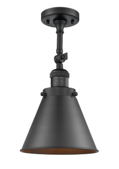 Franklin Restoration One Light Semi-Flush Mount in Matte Black (405|201F-BK-M13-BK)