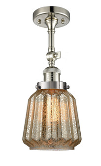 Franklin Restoration One Light Semi-Flush Mount in Polished Nickel (405|201F-PN-G146)