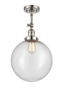 Franklin Restoration One Light Semi-Flush Mount in Polished Nickel (405|201F-PN-G204-12)