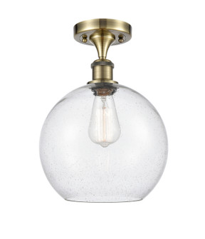 Ballston One Light Semi-Flush Mount in Antique Brass (405|516-1C-AB-G124-10)
