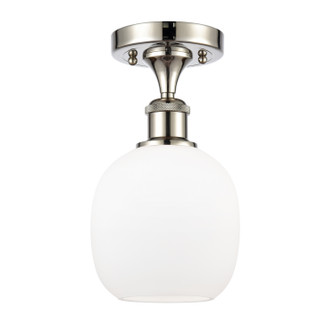 Ballston One Light Semi-Flush Mount in Polished Nickel (405|516-1C-PN-G101)