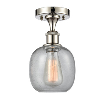 Ballston One Light Semi-Flush Mount in Polished Nickel (405|516-1C-PN-G104)