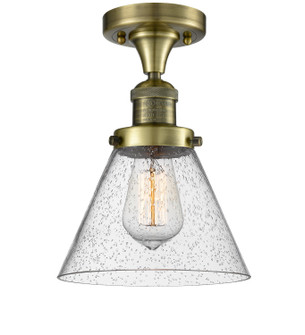 Franklin Restoration One Light Semi-Flush Mount in Antique Brass (405|517-1CH-AB-G44)