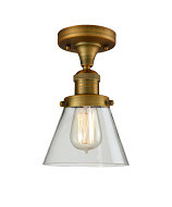 Franklin Restoration One Light Semi-Flush Mount in Brushed Brass (405|517-1CH-BB-G62)