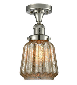 Franklin Restoration One Light Semi-Flush Mount in Polished Nickel (405|517-1CH-PN-G146)