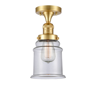 Franklin Restoration One Light Semi-Flush Mount in Satin Gold (405|517-1CH-SG-G182)