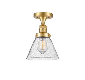 Franklin Restoration One Light Semi-Flush Mount in Satin Gold (405|517-1CH-SG-G44)