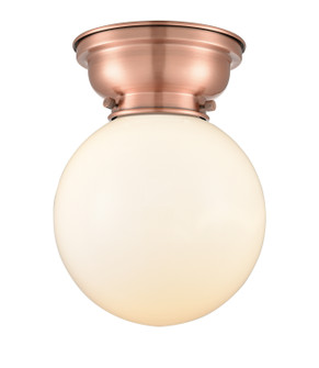 Franklin Restoration LED Flush Mount in Antique Copper (405|623-1F-AC-G201-8-LED)