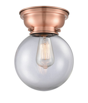 Franklin Restoration One Light Flush Mount in Antique Copper (405|623-1F-AC-G202-8)