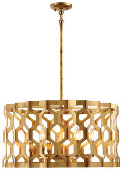 Coronade Six Light Pendant (Convertible To Semi-Flush) in Pandora Gold Leaf (29|N6776-293)