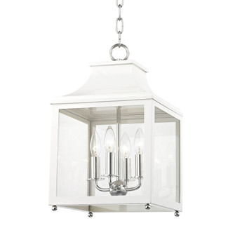 Leigh Four Light Lantern in Polished Nickel (428|H259704S-PN/WH)