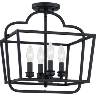 Blanche Four Light Semi-Flush Mount in Matte Black (10|BLA1714MBK)