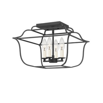 Gallery Four Light Semi-Flush Mount in Royal Ebony (10|GLY1714BA)