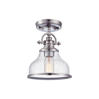 Grant One Light Semiflush Mount in Brushed Nickel (10|GRTS1708BN)