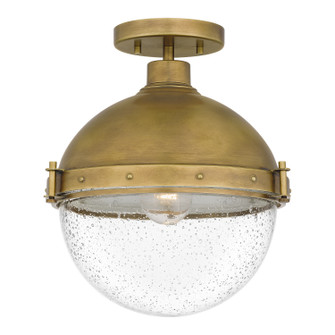 Perrine One Light Semi Flush Mount in Weathered Brass (10|PIN1712WS)