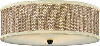 Zen Three Light Flush Mount in Mystic Black (10|ZE1617K)