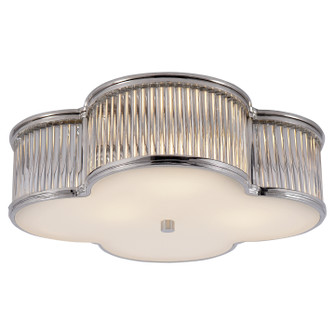 Basil Three Light Flush Mount in Polished Nickel and Clear Glass Rods (268|AH 4015PN/CG-FG)