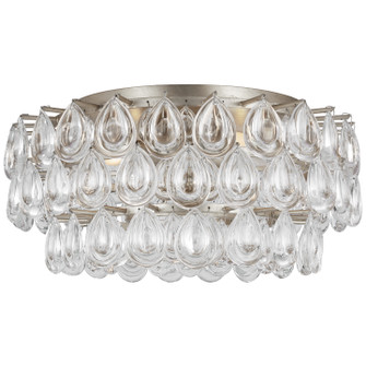 Liscia Four Light Flush Mount in Burnished Silver Leaf (268|ARN 4171BSL-CG)