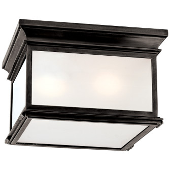 Club Square Three Light Flush Mount in Bronze (268|CHC 4129BZ-FG)