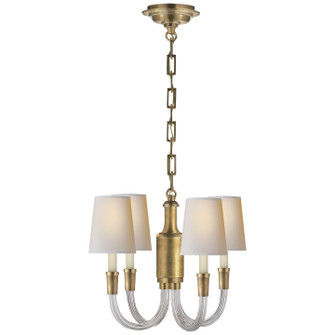 Vivian Four Light Chandelier in Crystal With Brass (268|TOB 5031HAB-NP)
