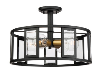 Payne Four Light Semi-Flush Mount in Midnight Bronze (72|60-6413)