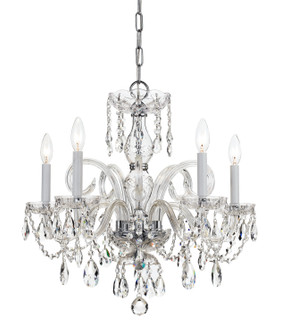 Traditional Crystal Five Light Chandelier in Polished Chrome (60|1005-CH-CL-MWP)