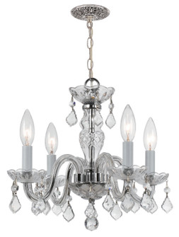 Traditional Crystal Four Light Mini Chandelier in Polished Chrome (60|1064-CH-CL-MWP)