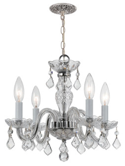 Traditional Crystal Four Light Mini Chandelier in Polished Chrome (60|1064-CH-CL-I)