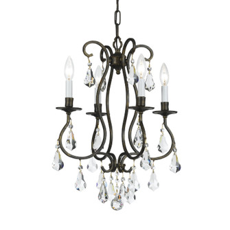 Ashton Four Light Mini Chandelier in English Bronze (60|5014-EB-CL-S)