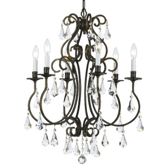 Ashton Six Light Chandelier in English Bronze (60|5016-EB-CL-S)