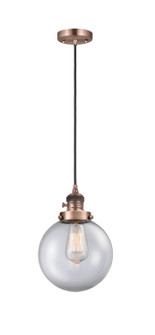 Franklin Restoration One Light Mini Pendant in Antique Copper (405|201CSW-AC-G202-8)