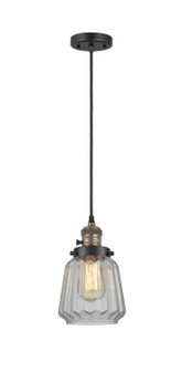 Franklin Restoration One Light Mini Pendant in Black Antique Brass (405|201CSW-BAB-G142)
