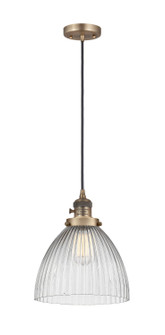 Franklin Restoration One Light Mini Pendant in Brushed Brass (405|201CSW-BB-G222)