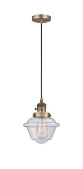 Franklin Restoration One Light Mini Pendant in Brushed Brass (405|201CSW-BB-G534)