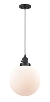 Franklin Restoration One Light Mini Pendant in Matte Black (405|201CSW-BK-G201-10)
