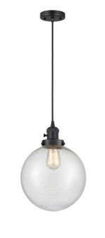 Franklin Restoration One Light Mini Pendant in Matte Black (405|201CSW-BK-G204-10)