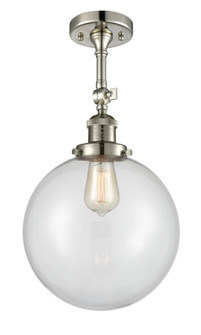 Franklin Restoration One Light Semi-Flush Mount in Polished Nickel (405|201F-PN-G202-10)